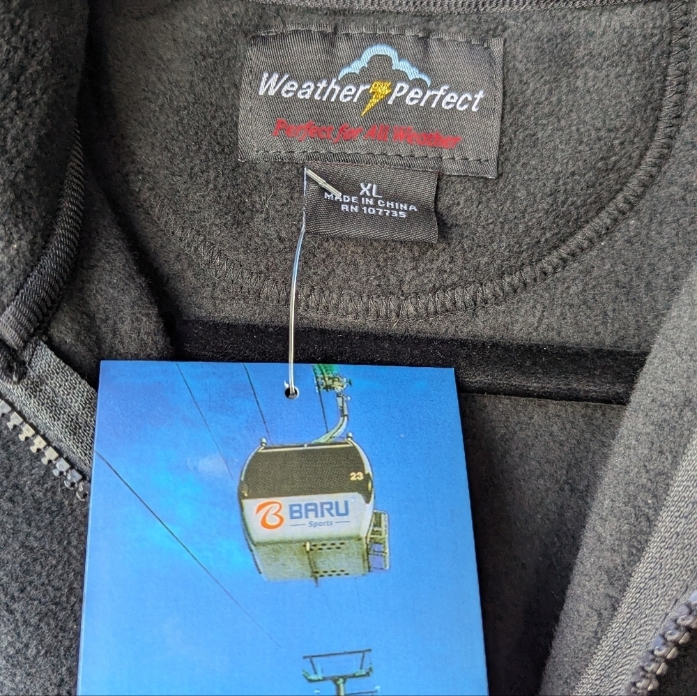 NWT Baru Sports Weather Perfect Brass Ass Casino Fleece Zip Front Vest Size XL - Picture 5 of 7